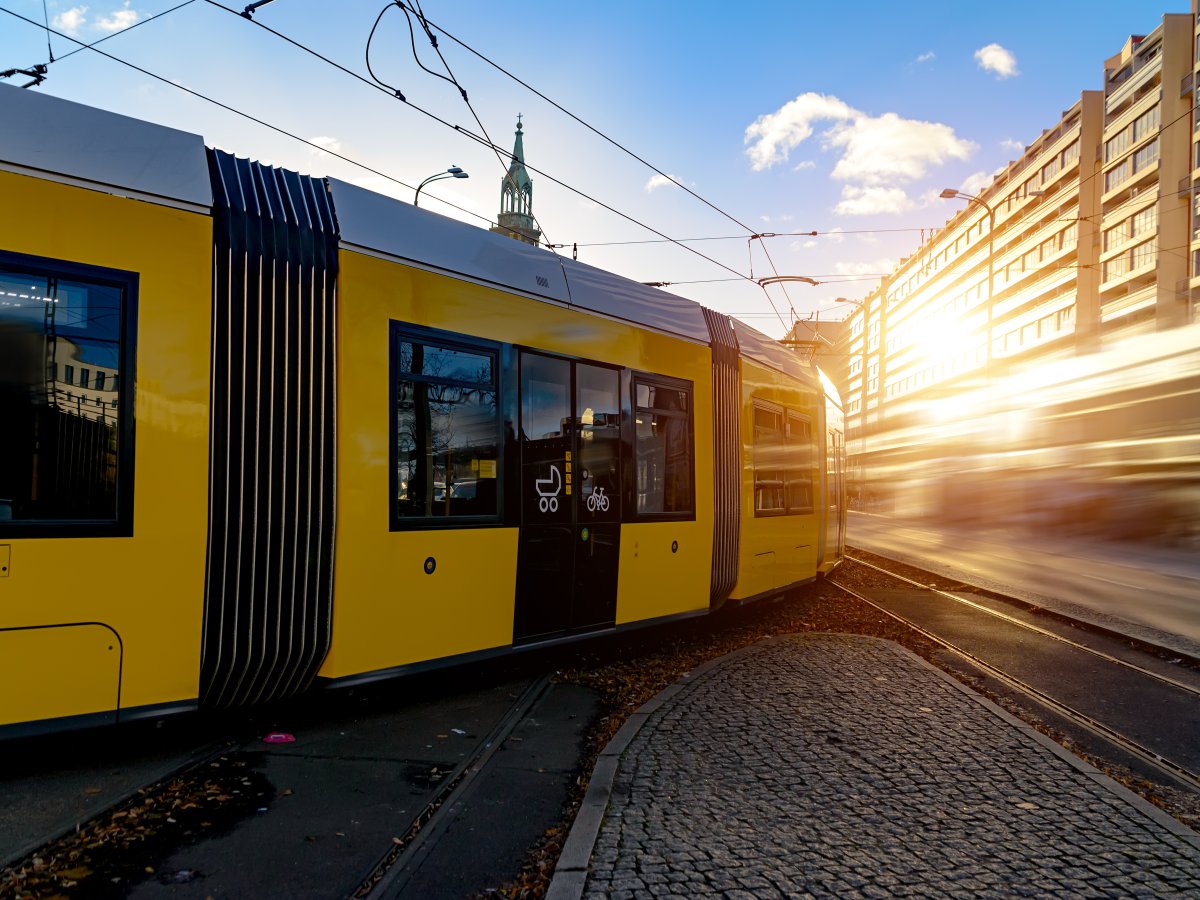 Railway gelbe Bahn